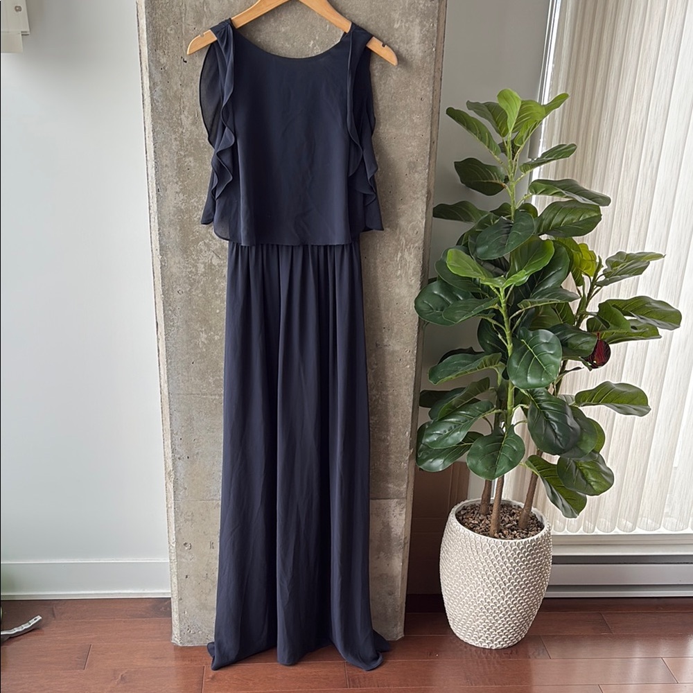 Elegant Navy Blue Sleeveless Dress